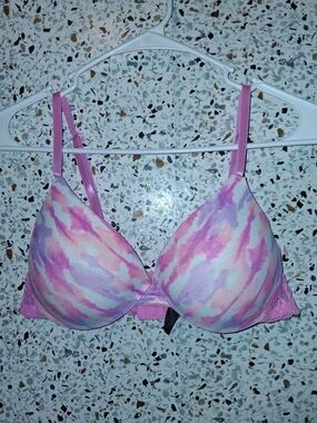 Women's XOXO Tshirt Push Up Bra Size 36C Pink Multicolor Padded With Wires